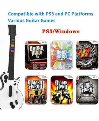 Wireless PC & PS3 Guitar Hero Controller Bundle with Dongle, Compatible with Guitar Hero, Rock Band, Clone Hero & Fortnite Festival