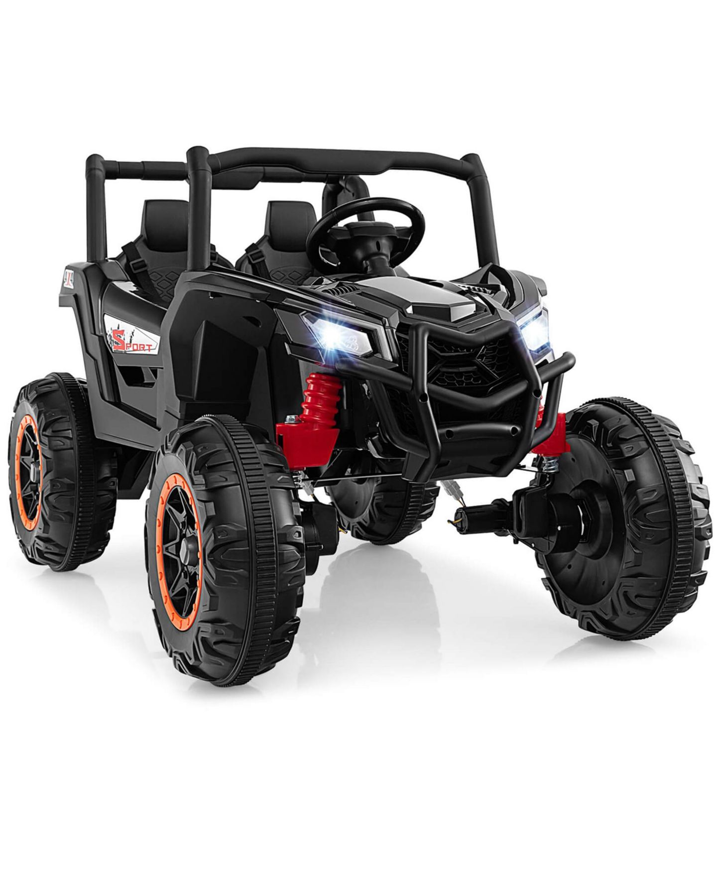 Детская игрушка Gymax 24V 2-Seater Remote Control 4WD/2WD Switchable Ride-On Utv, Ages 3+, цвет: Чёрный — фото 1