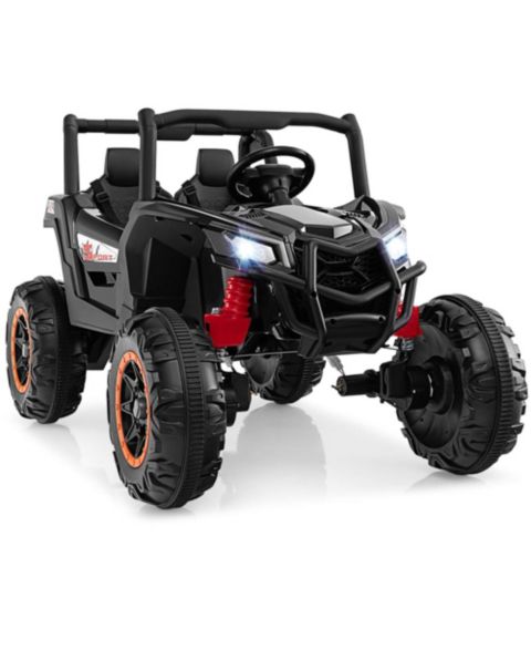 Детская игрушка Gymax 24V 2-Seater Remote Control 4WD/2WD Switchable Ride-On Utv, Ages 3+, цвет: Чёрный