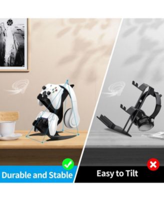 Universal Controller & Headset Stand – Aluminum Metal Holder for PS5, PS4, Xbox Series X|S, Xbox One, Nintendo Switch & PC Gamepads
