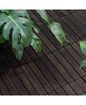 Acacia Deck Tiles Striped 12" x 12", 30 PCS