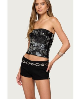 Women's Zelda Bead & Sequin Strapless Top
