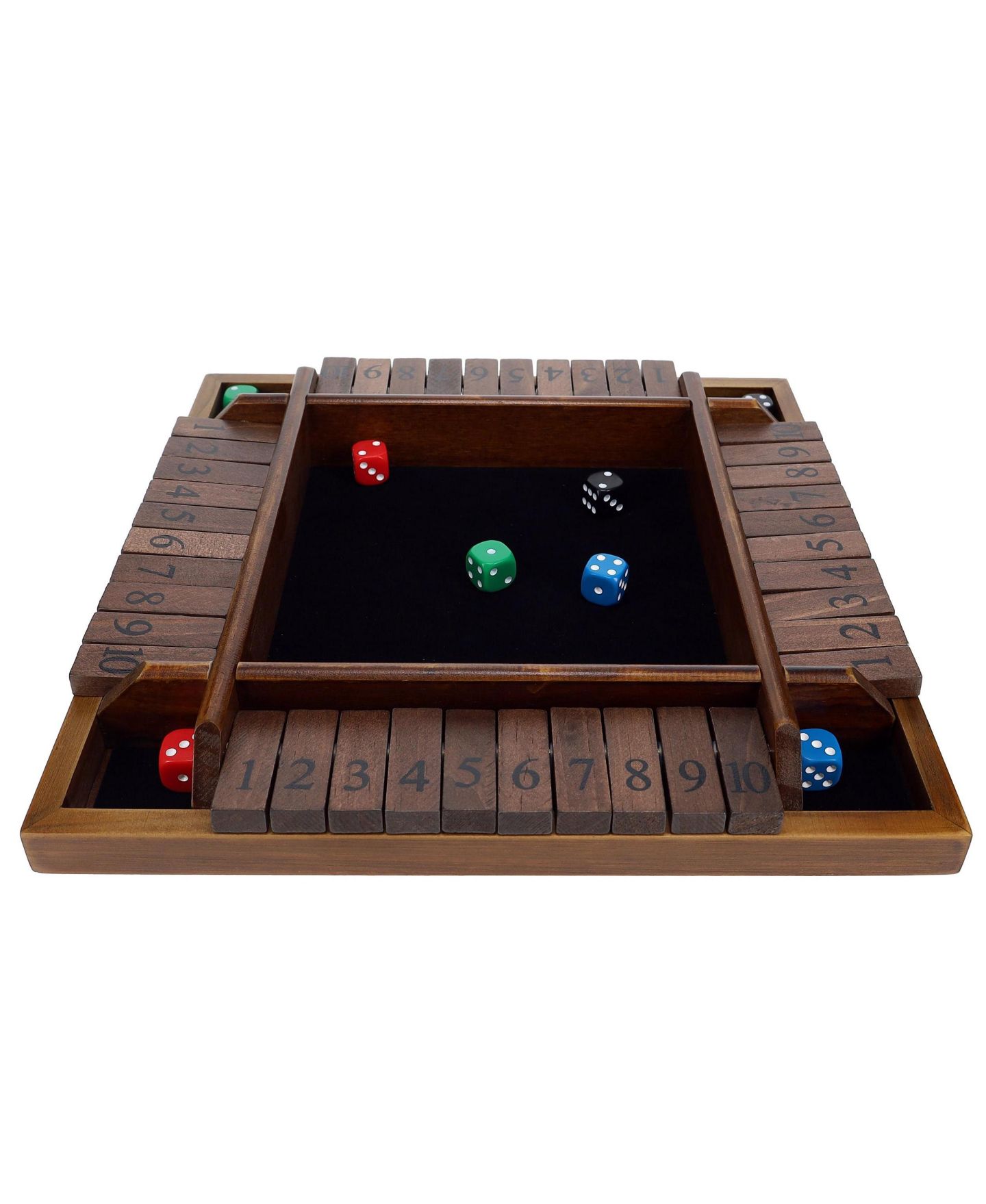 Деревянная настольная игра Pacific Shore Games Shut the Box на 4 игроков, от 14 лет, цвет: Орех — фото 3