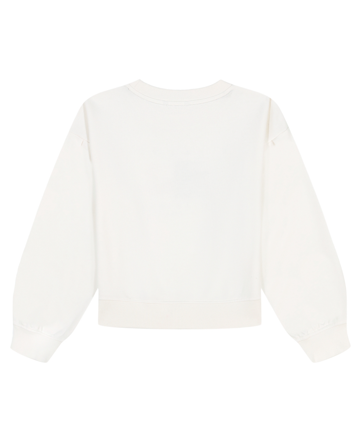 Tommy Hilfiger Big Girls French Terry Color Block Crewneck Sweatshirt In White