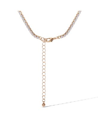 Gold-Tone Heart Pendant Link Chain Necklace