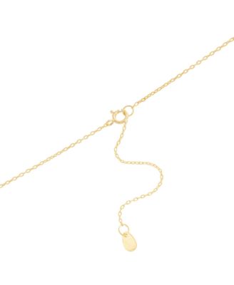 Cubic Zirconia Black & White Clover Pendant Necklace in 14k Gold-Plated Sterling Silver, 16" + 2" extender