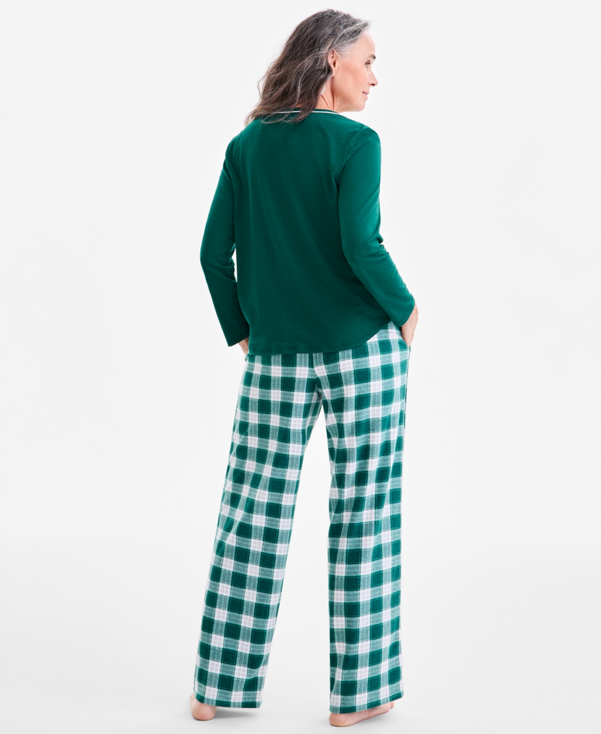Charter Club Women's Printed Fleece Pajama Pants, Created For Macy's In Multi
