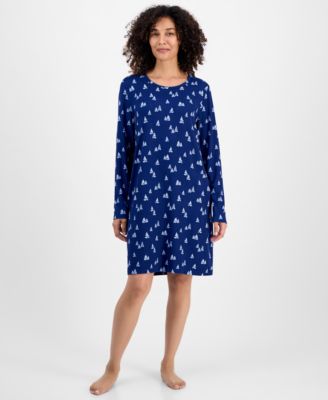 Women's Jersey Printed Long Sleeve Sleepshirt