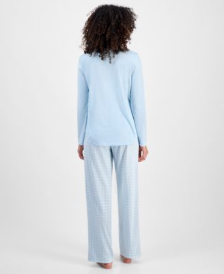 Women's Long-Sleeve Jersey Pajama Set