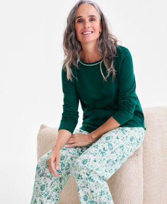 Women's Long-Sleeve Jersey Pajama Set