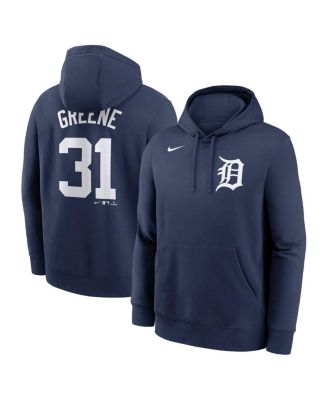 Nike - Men's Riley Greene Navy Detroit Tigers Player Name Number Club Fleece Pullover Hoodie