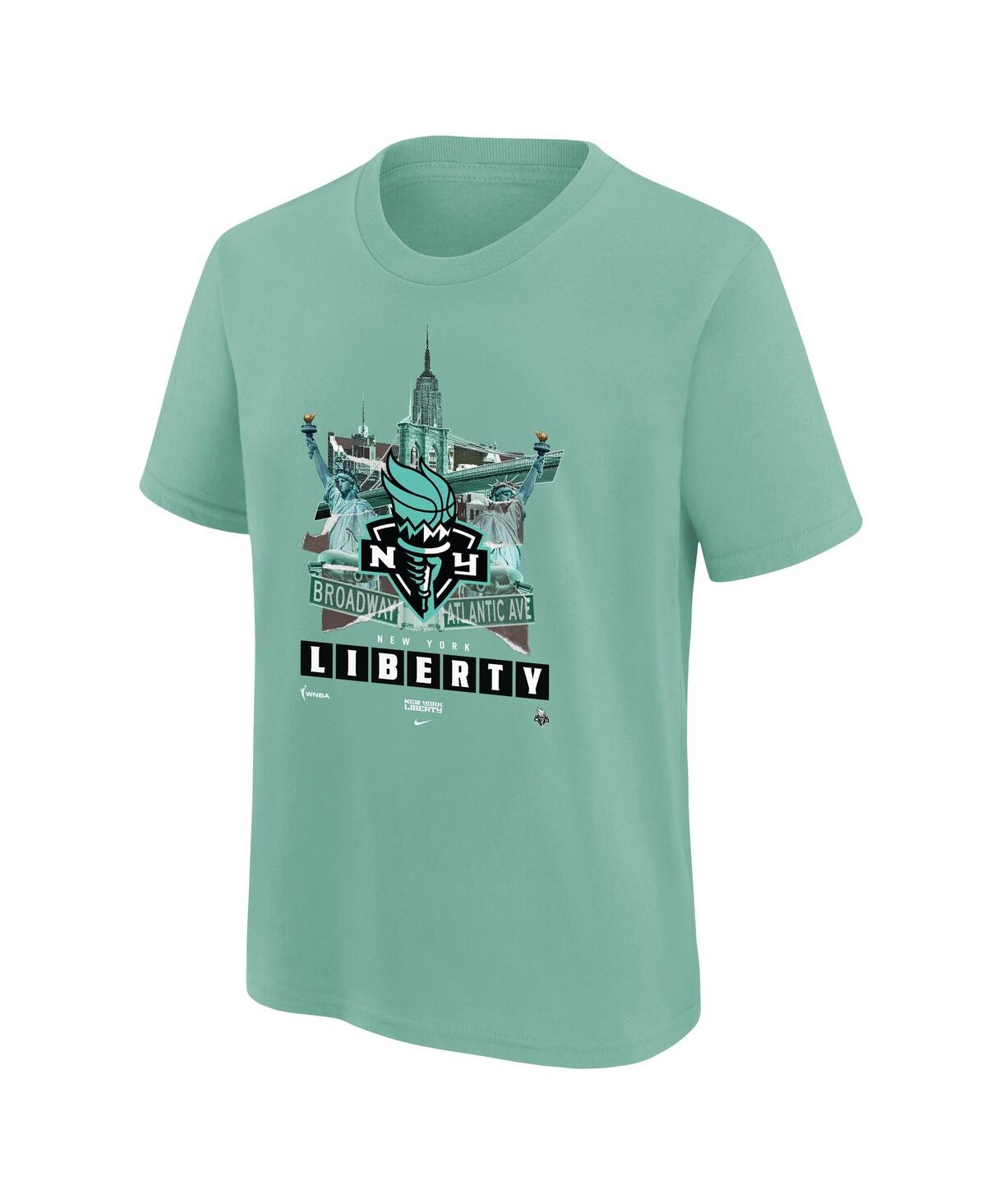 Nike Big Boys And Girls Mint New York Liberty Original Content T-shirt In Green