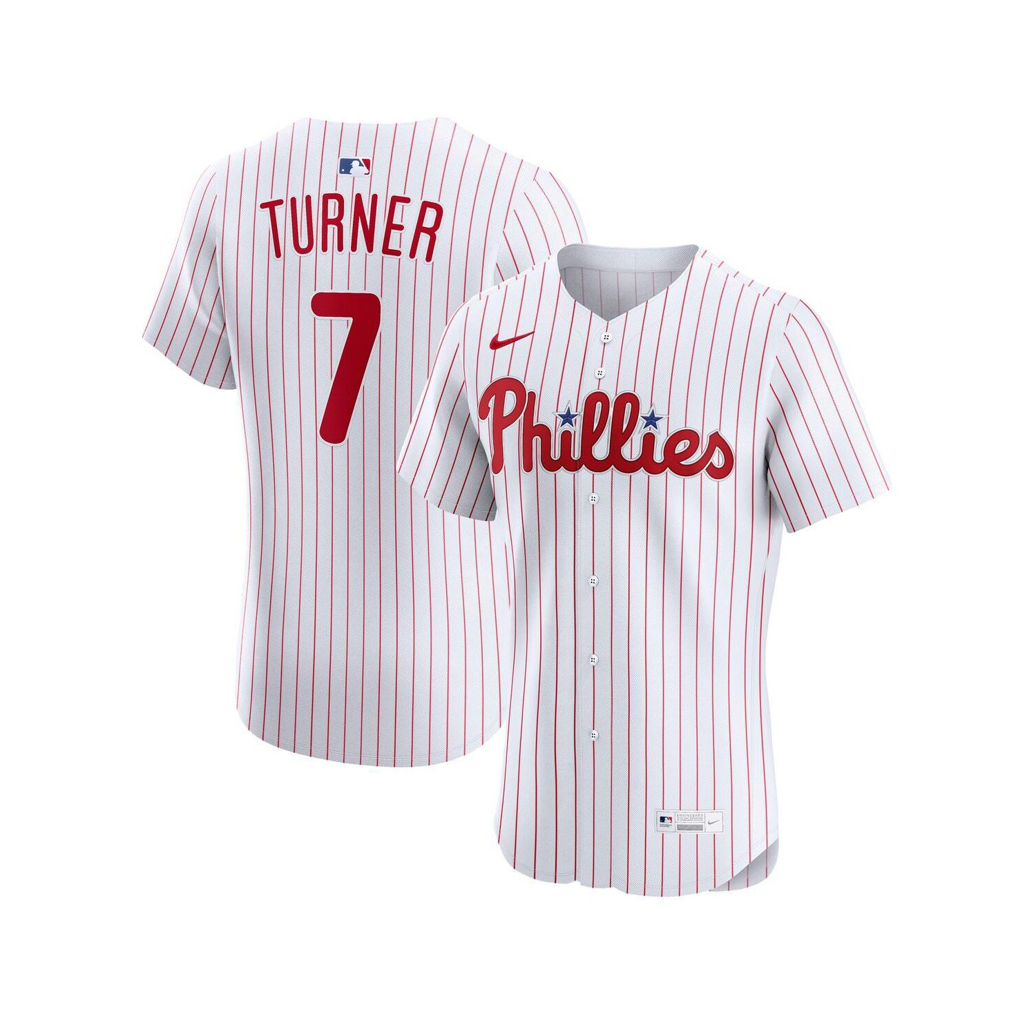 Men's Trea Turner White Philadelphia Phillies Home Elite Jersey