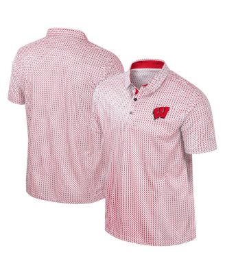 Colosseum - Men's Red Wisconsin Badgers Big Tall Marty Rival Polo Shirt