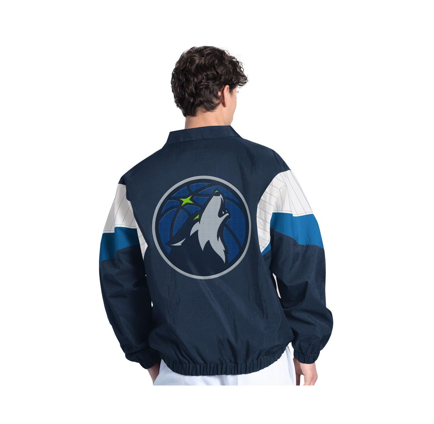 Men's Navy Minnesota Timberwolves Yard Line Full-Zip Jacket