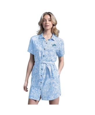 Margaritaville - Women's Blue Detroit Lions Palm Linen Dress