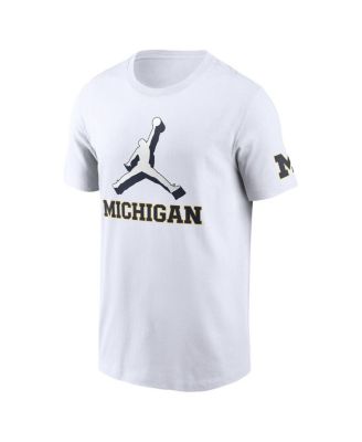 Men's White Michigan Wolverines Primetime 2-Hit Swoosh T-Shirt