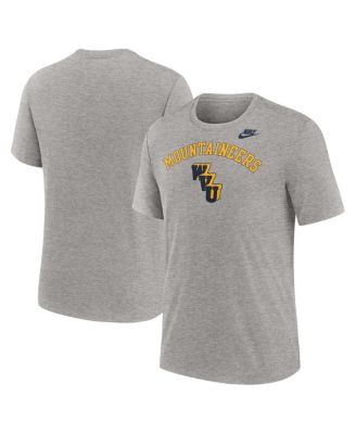 Nike - Men's Heather Gray West Virginia Mountaineers Legacy Arch Tri-Blend T-Shirt