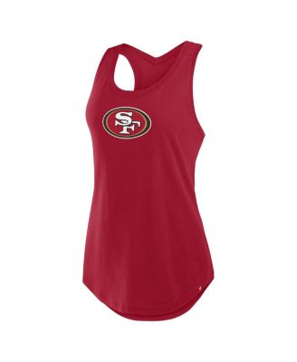 Women's Scarlet San Francisco 49ers Iron Fan Tank Top