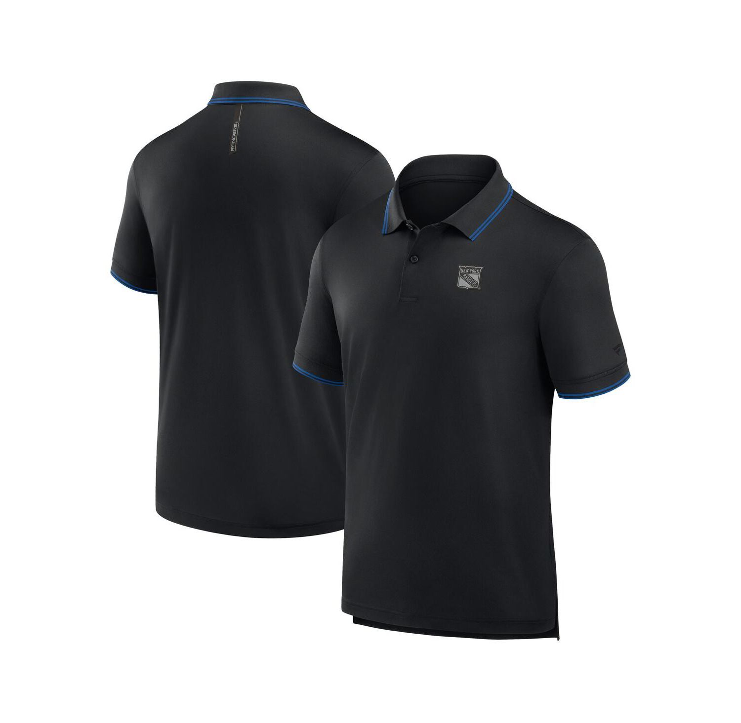 Men's Black New York Rangers Front Office Move Mono Polo Shirt