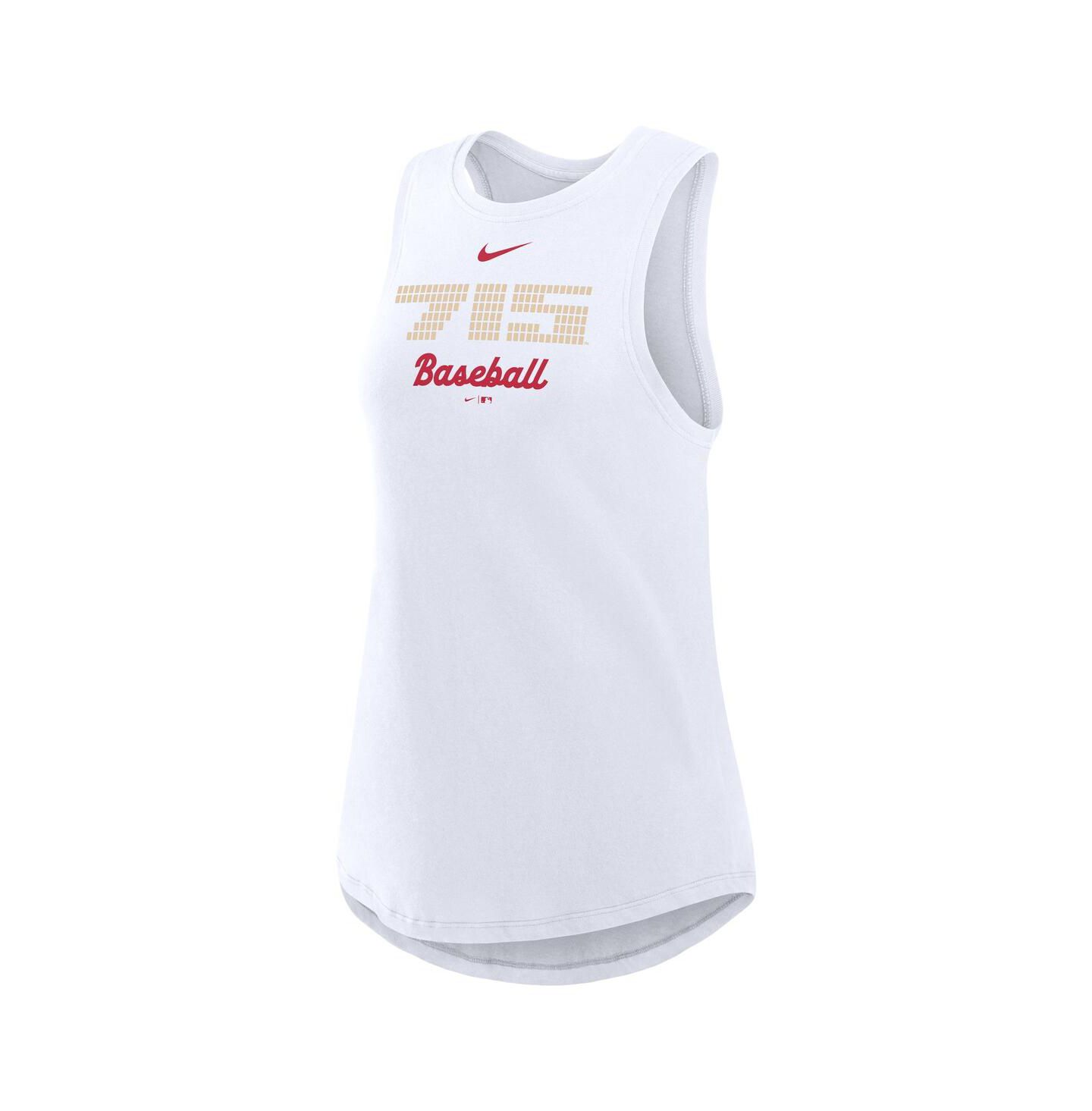 Женский топ Nike White Atlanta Braves City Connect Tricode High Neck Performance — фото 3