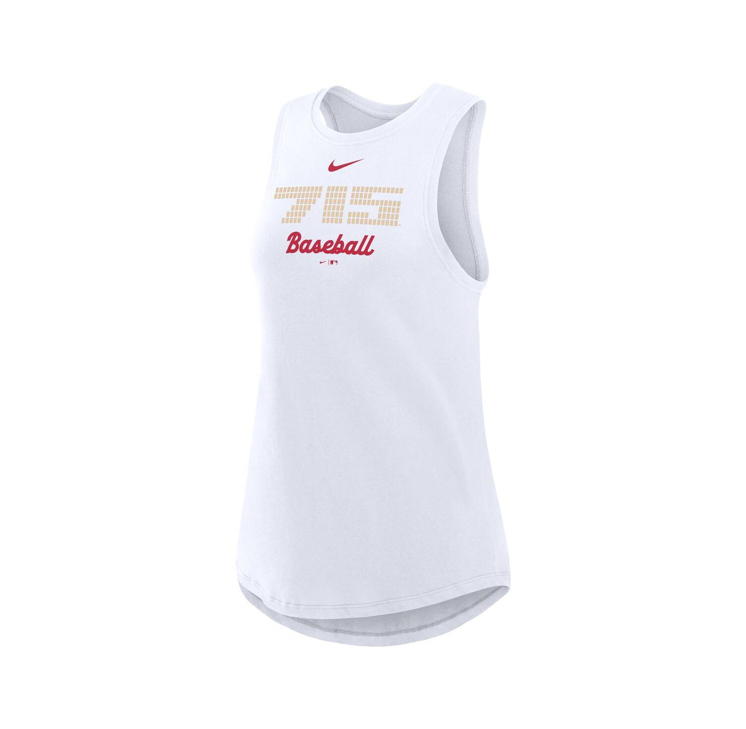 Women's White Atlanta Braves City Connect Tricode High Neck Performance Tank Top