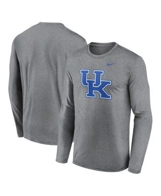Nike - Men's Heather Gray Kentucky Wildcats Primetime Primary Legend Long Sleeve T-Shirt
