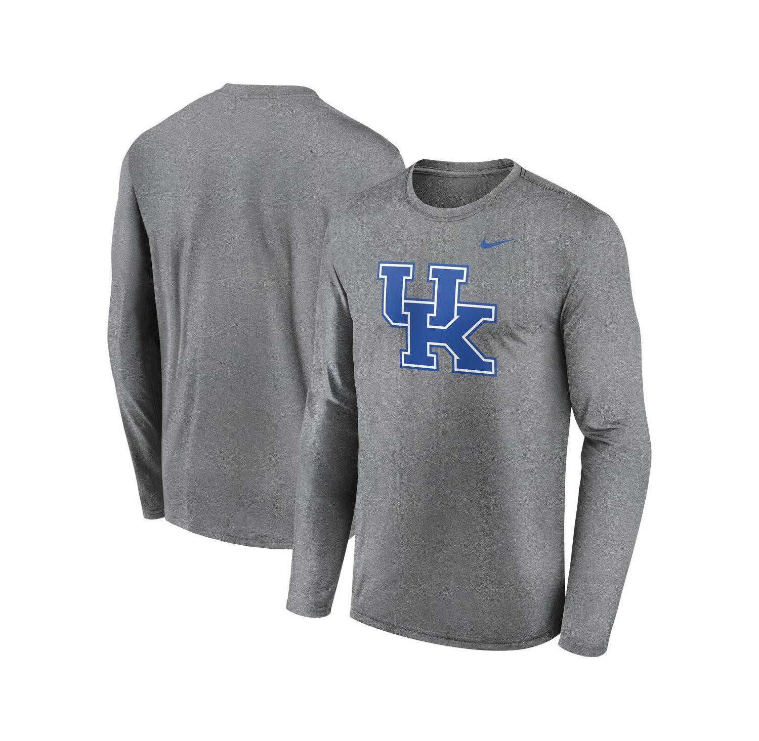 Men's Heather Gray Kentucky Wildcats Primetime Primary Legend Long Sleeve T-Shirt