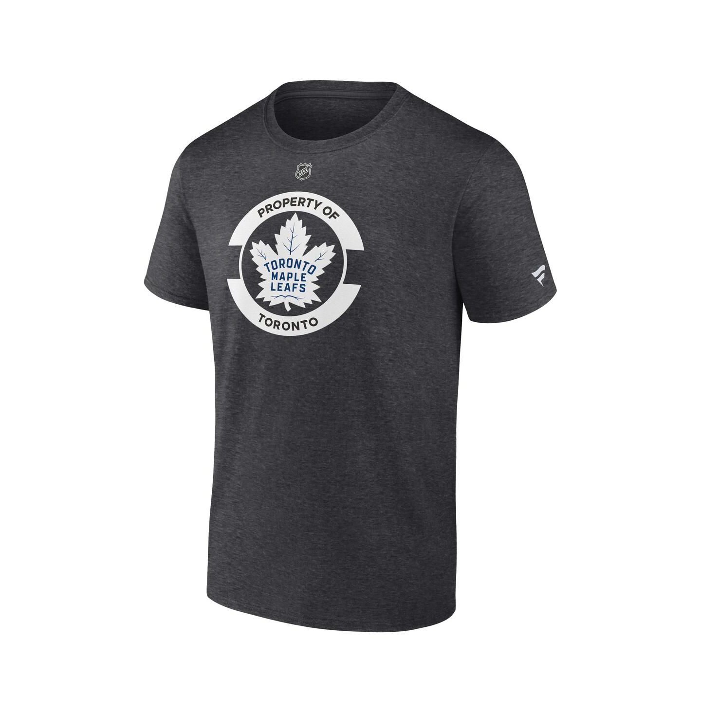 Мужская футболка Fanatics Heather Charcoal Toronto Maple Leaf's Authentic Pro Core Secondary — фото 3