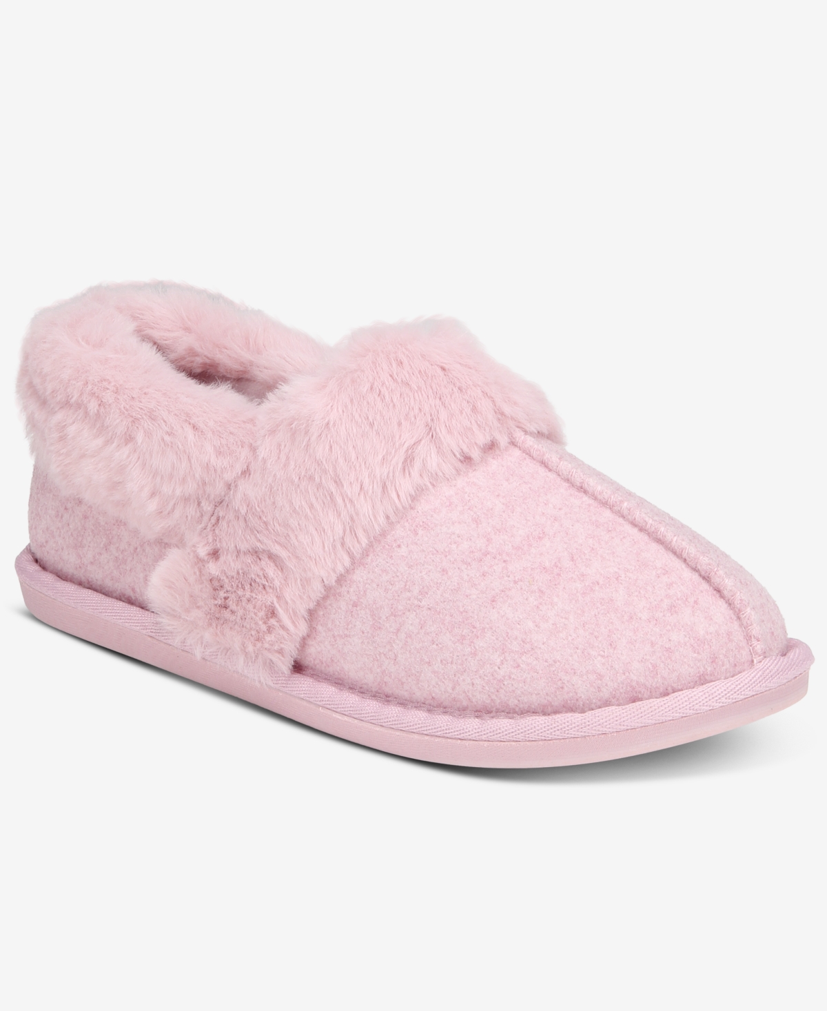 Charter Club Women's Faux-fur-lined Slippers, Macy's Exclusive In Pink