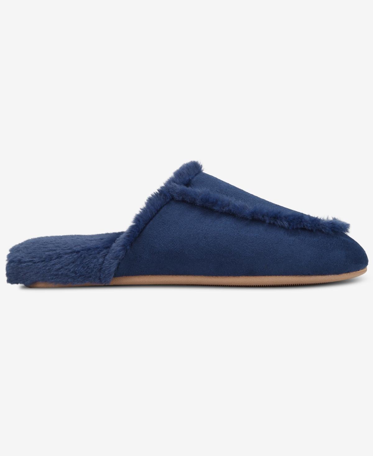 Charter Club Women's Faux Shearling Slide Slippers, Macy's Exclusive In Blue