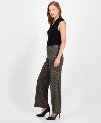 Women's High-Rise Wide-Leg Pull-On Pants