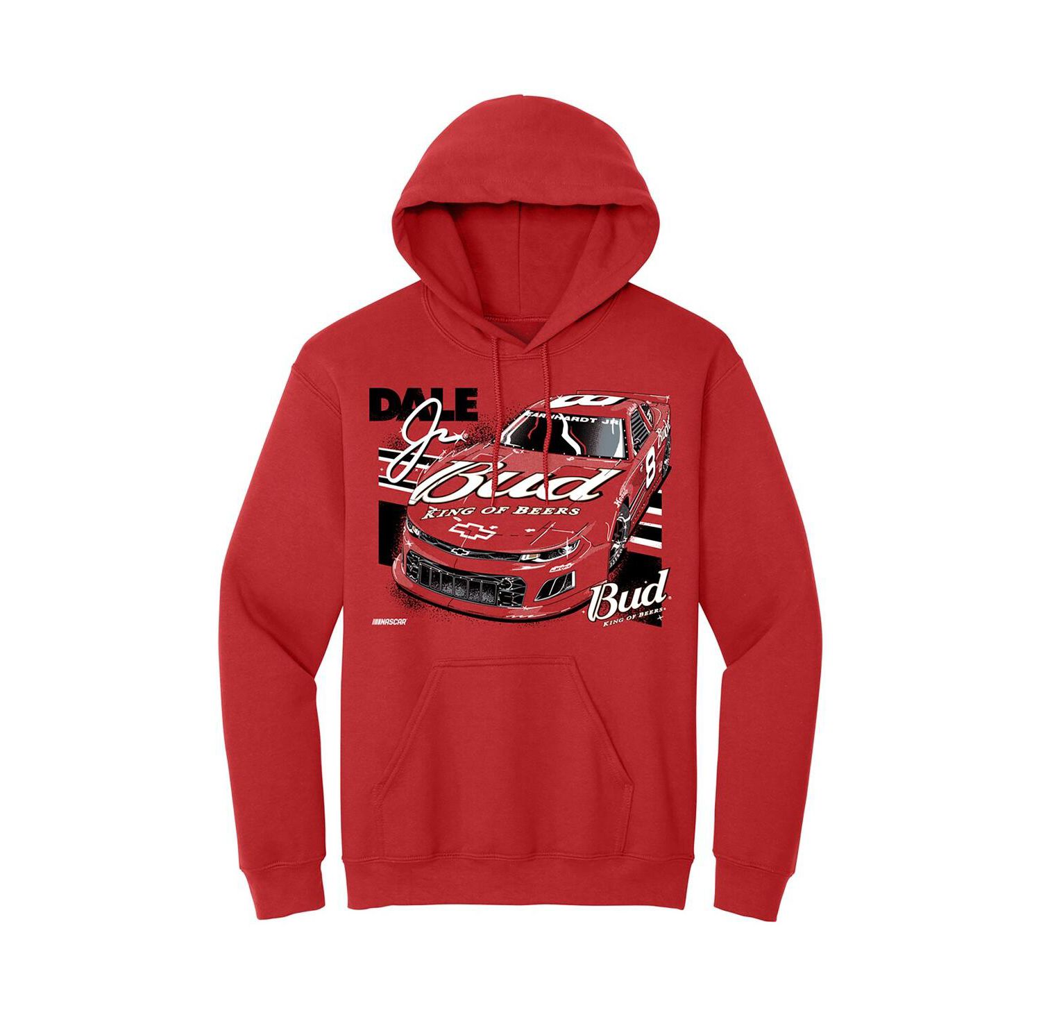Men's Red Dale Earnhardt Jr. Budweiser Car Pullover Hoodie