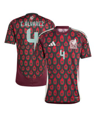 adidas - Men's Edson Alvarez Burgundy Mexico National Team 2024 Home Replica Player Jersey