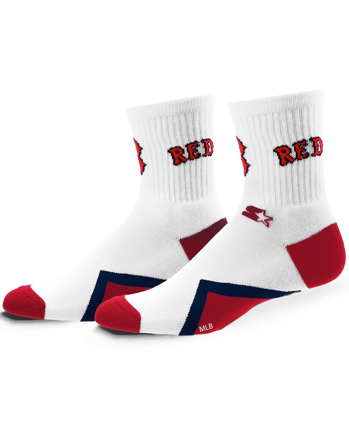 Men's and Women's Boston Red Sox Striker Mid-Crew Socks - White