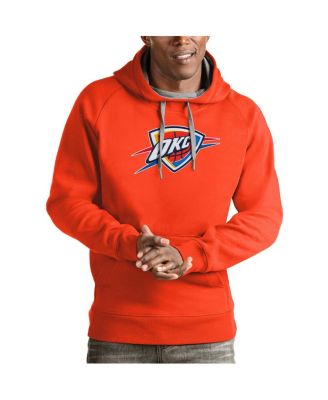 Antigua - Men's Orange Oklahoma City Thunder Team Logo Victory Pullover Hoodie
