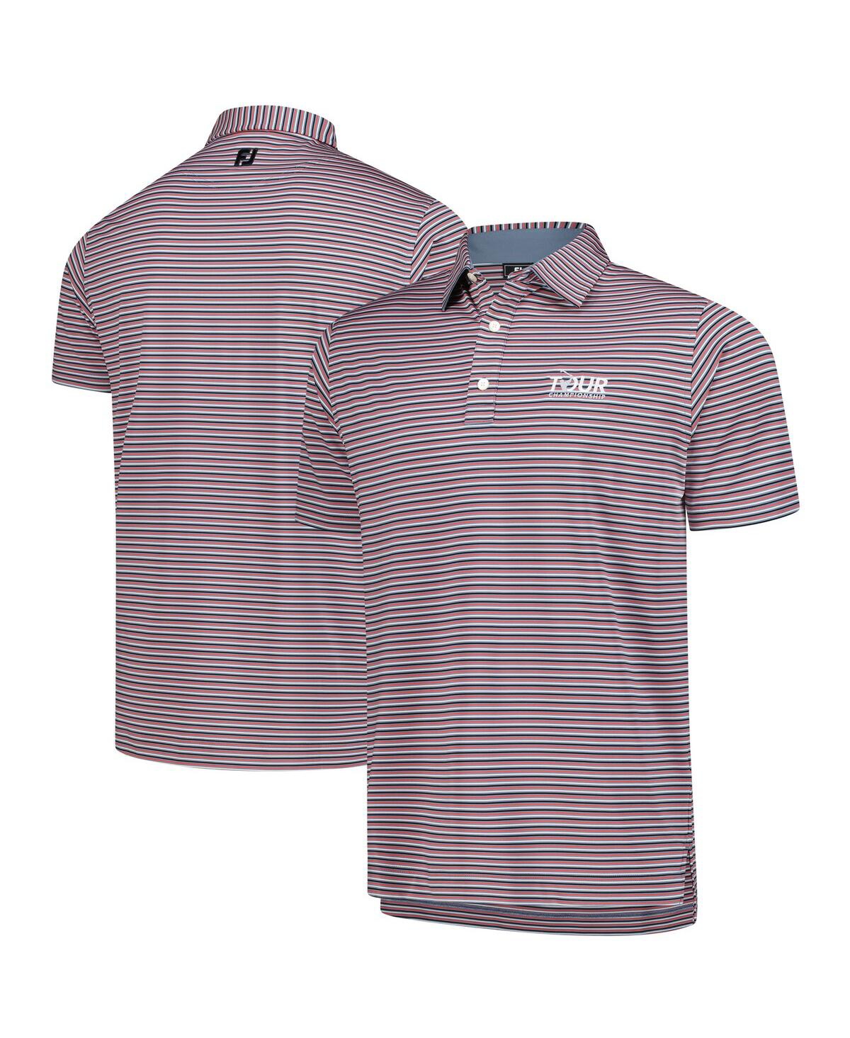Men's Red Tour Championship Balance Stripe Lisle ProDry Polo Shirt - Red