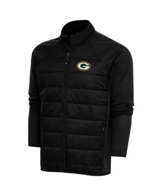 Antigua - Men's Black Green Bay Packers Altitude Full-Zip Jacket