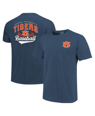 Image One - Men's Navy Auburn Tigers Baseball Comfort Colors T-Shirt