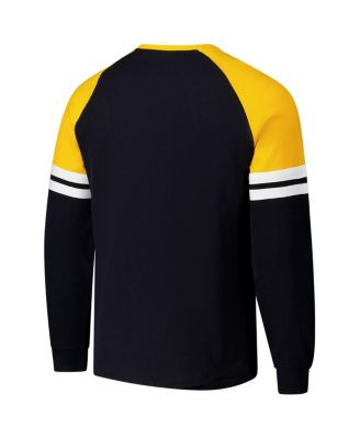 Men's Black Pittsburgh Penguins Thermal Henley Long Sleeve T-Shirt