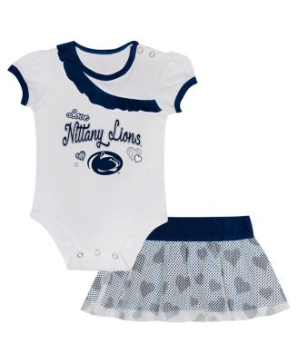 Outerstuff - Girls Baby Boys and Girls Penn State Nittany Lions Two-Piece Love My Team Bodysuit Skirt Set