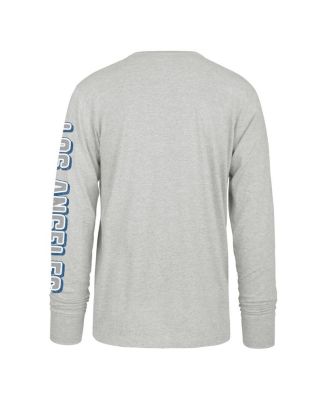 Men's Gray Los Angeles Dodgers Big Tall Distressed Franklin Long Sleeve T-Shirt