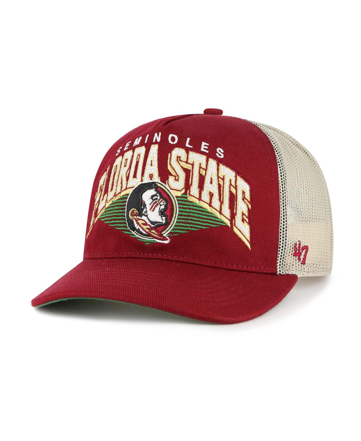 47 Brand Men's Garnet Florida State Seminoles Pomona Mesh Hitch Adjustable Trucker Hat