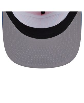 Men's Red/Royal New York Giants Throwback Dye Golfer Snapback Hat