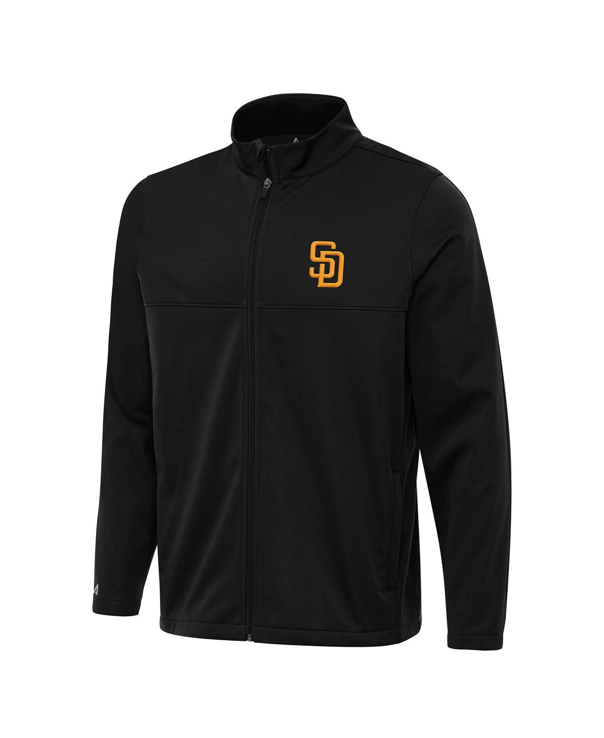 Men's Black San Diego Padres Links 2 Full-Zip Golf Jacket - Black