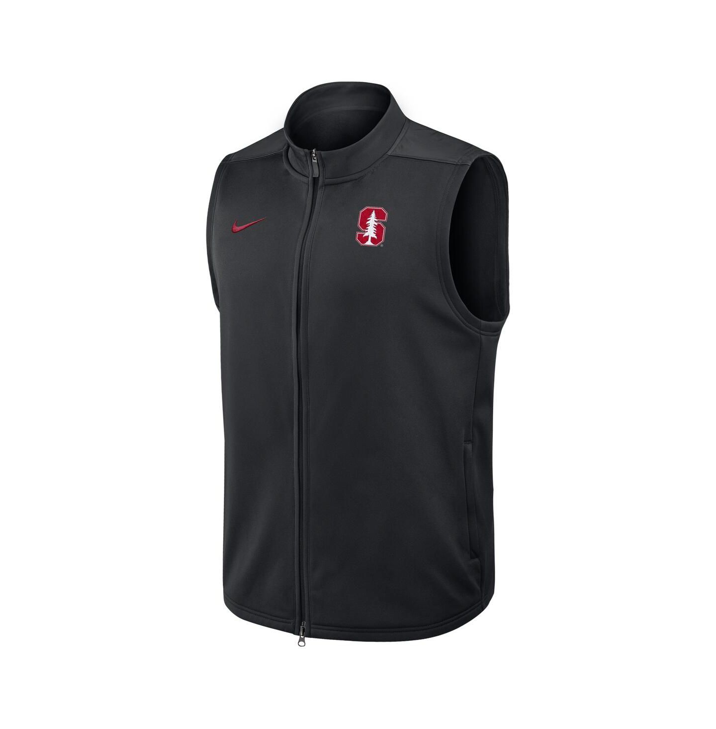 Мужской жилет Nike Black Stanford Cardinal Primetime Victory Performance Full Zip Vest — фото 2