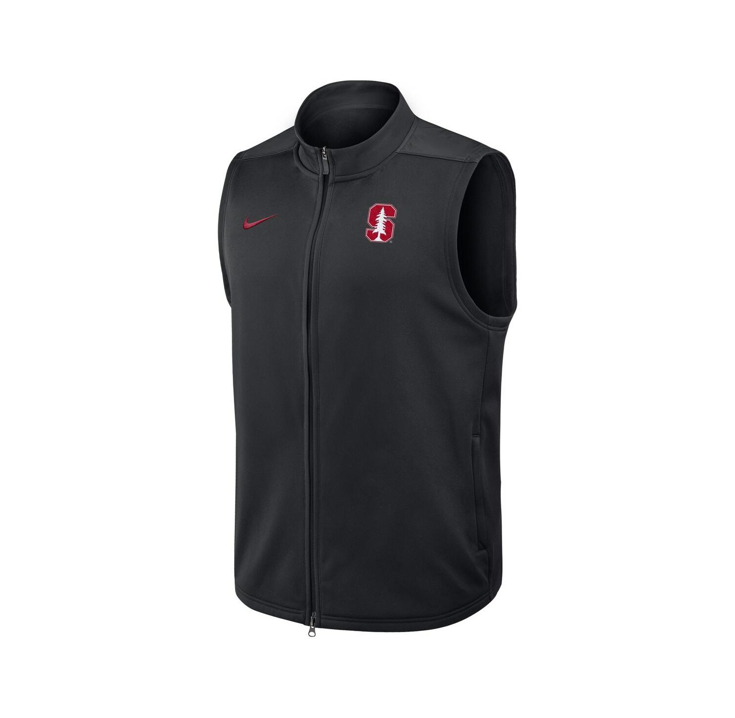 Men's Black Stanford Cardinal Primetime Victory Performance Full Zip Vest