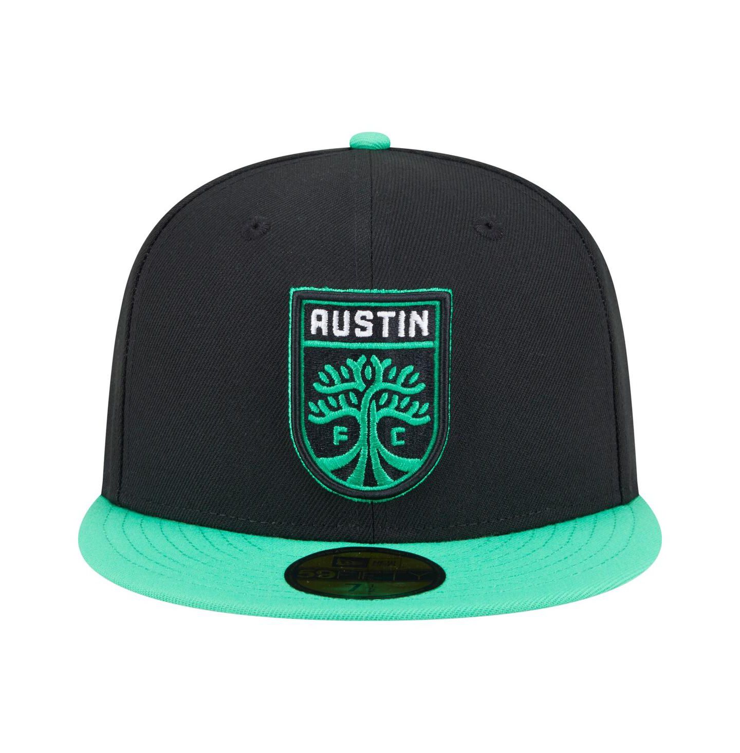 Мужская кепка New Era Black Austin FC 2025 Kickoff 59FIFTY Fitted Hat — фото 3