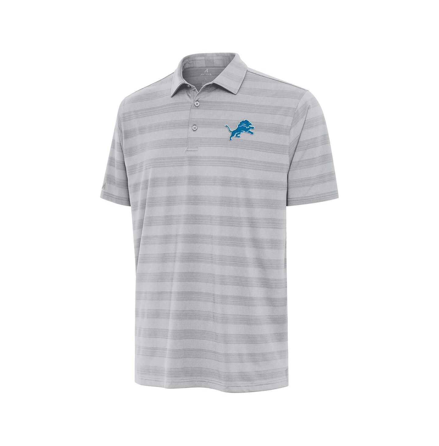Мужское поло Antigua Gray Detroit Lions Tunnel Polo Shirt — фото 1
