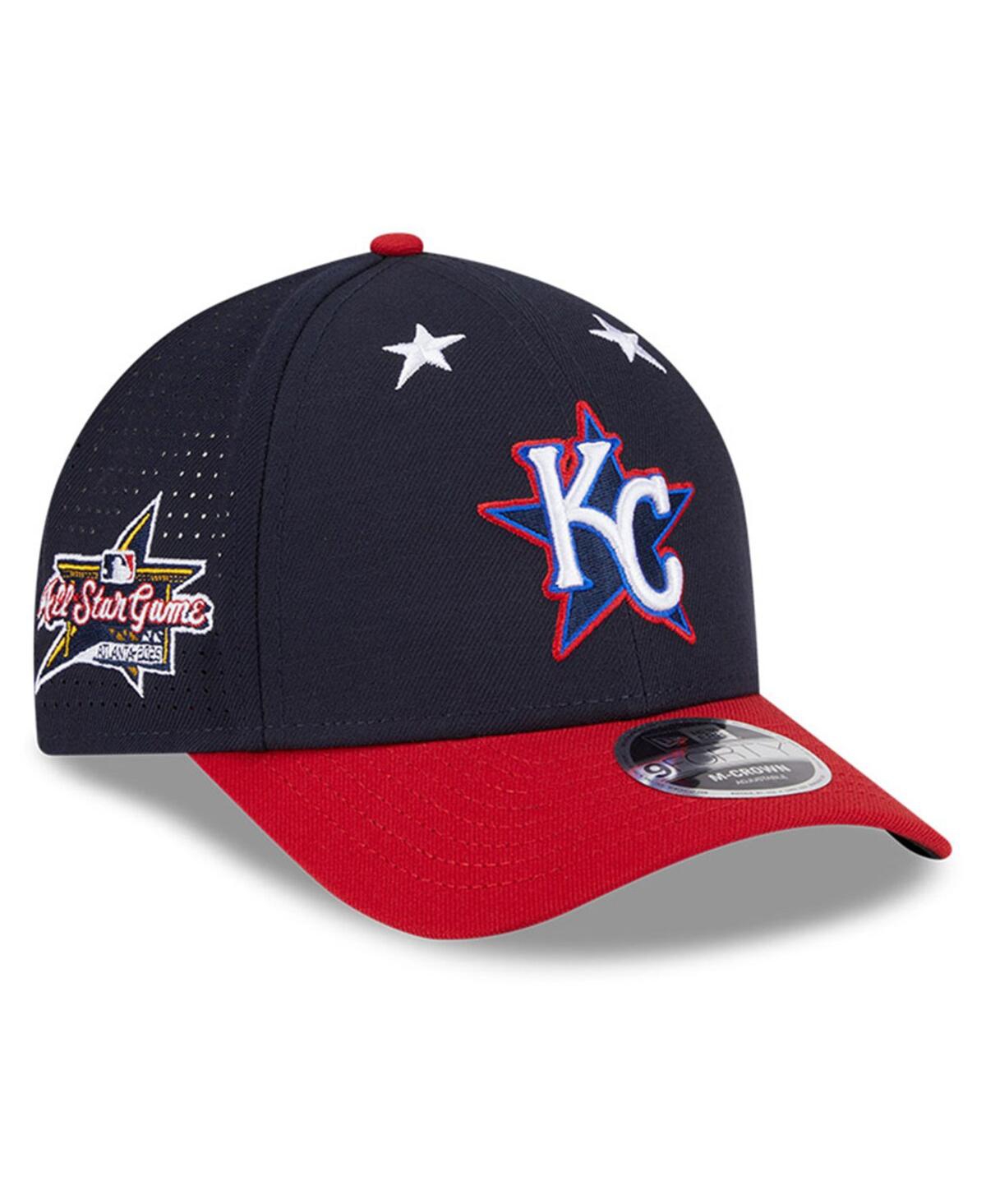 New Era Men's Navy/red Kansas City Royals 2025 Mlb All-star Game Workout 9forty M-crown Adjustable Hat